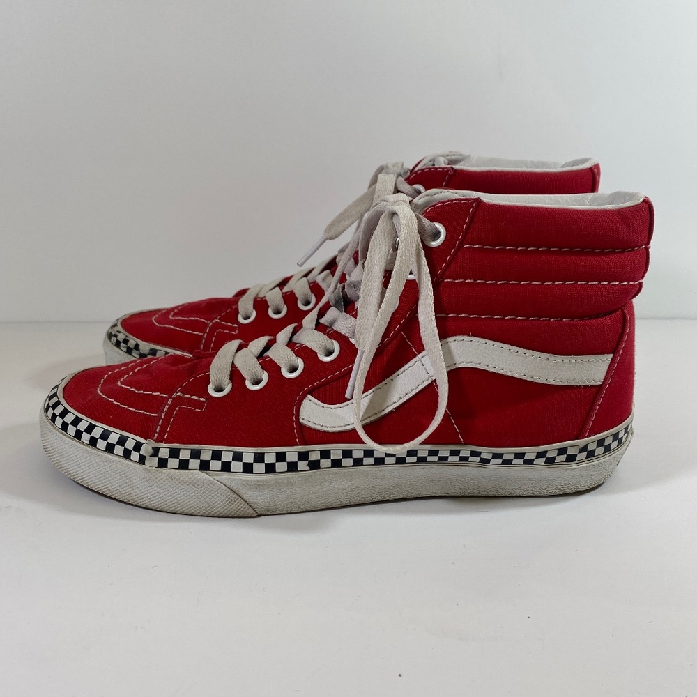 Vans Off the Wall Sk8 Hi Top Red Women's Sneakers